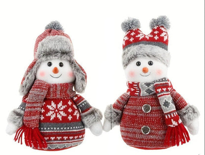 Fabric Snowman Christmas Decoration – Festive Plush Holiday Ornament for Christmas Trees, Windows, Tabletops and Cozy Seasonal Home Decorations