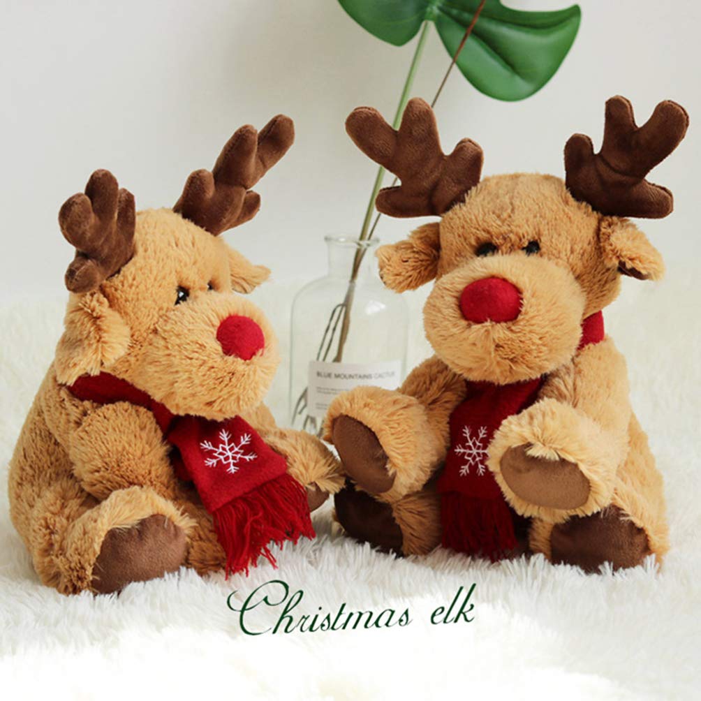 Christmas Reindeer Plush Toy - Soft Elk Doll Stuffed Animal Gift for Kids, Holiday Decor and Collectors