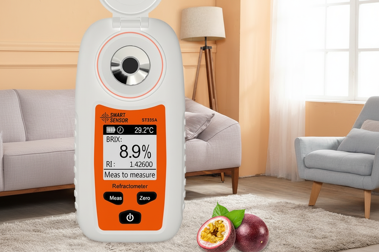 Digital Brix Refractometer–  Professional Sugar Content Meter for Fruit Juice, Wine, Beer and Beverage Quality Testing from 0–35%