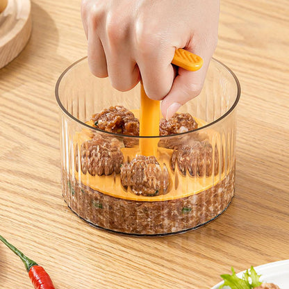 Taiwanese Meatball Maker Mold – Translucent Minced Meat Press and Storage Container for Homemade Meatballs, Cooking Preparation and Kitchen Use