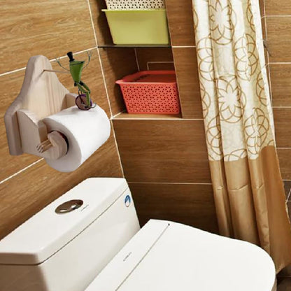 Frog Bicycle Toilet Paper Holder - Creative Wooden Tissue Roll Rack for Bathrooms, Farmhouse Decor and Fun Home Accents