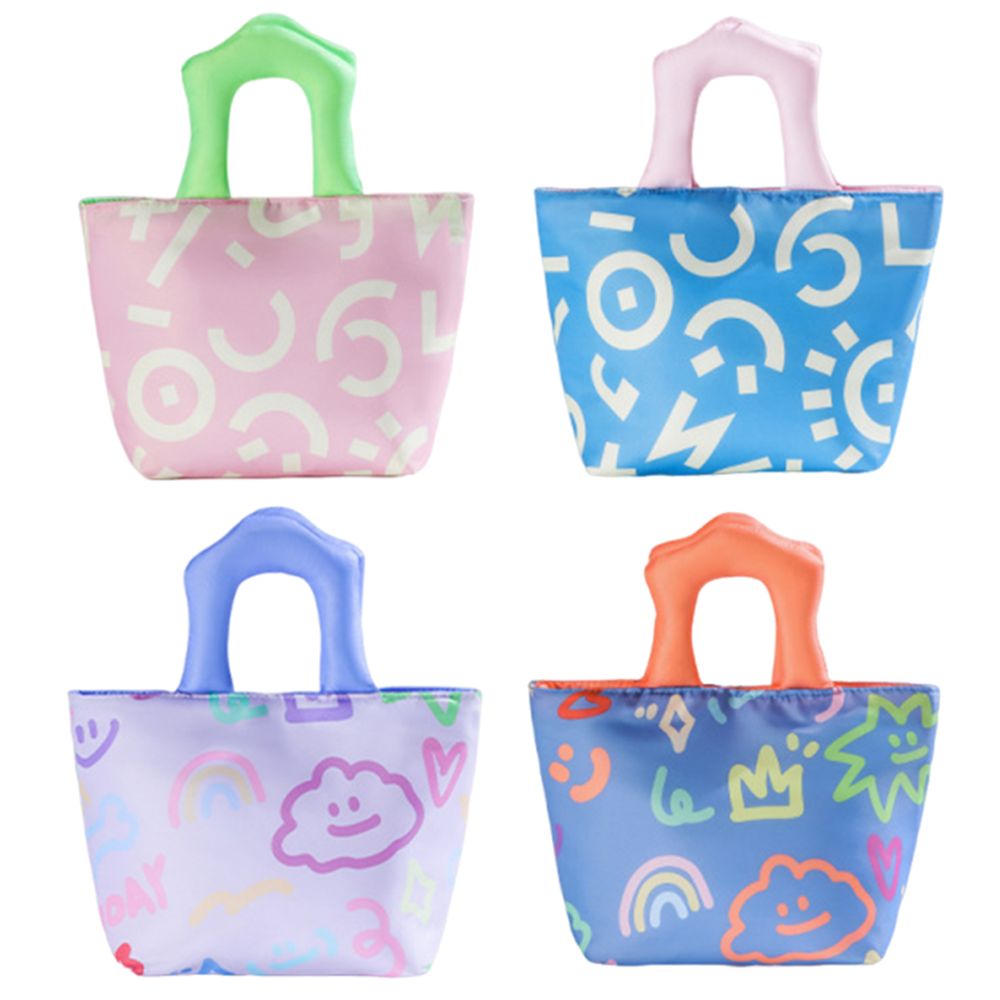 Waterproof Cartoon Lunch Bag – Cute Insulated Tote with Handle and Large Capacity for Fresh Food, School, Work and Travel