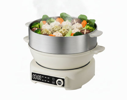 Multifunction Electric Hot Pot – 5L Steam Cooker Frying Pan and Kitchen Cooking Pot for Convenient Family Meals.