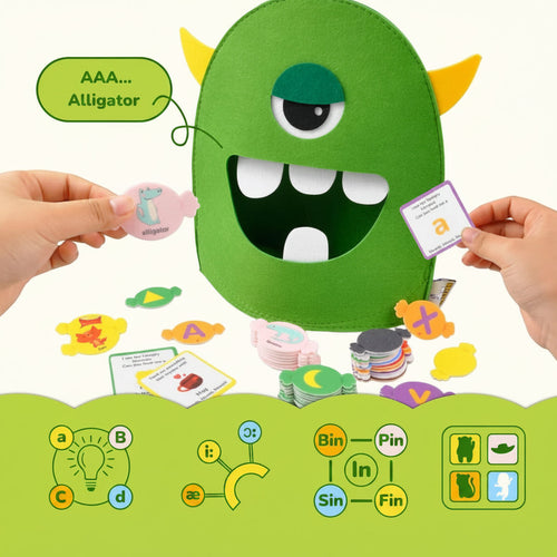 Montessori Alphabet Matching Game - Felt Letter Recognition Learning Toy with Colors, Shapes and Early Educational Activities