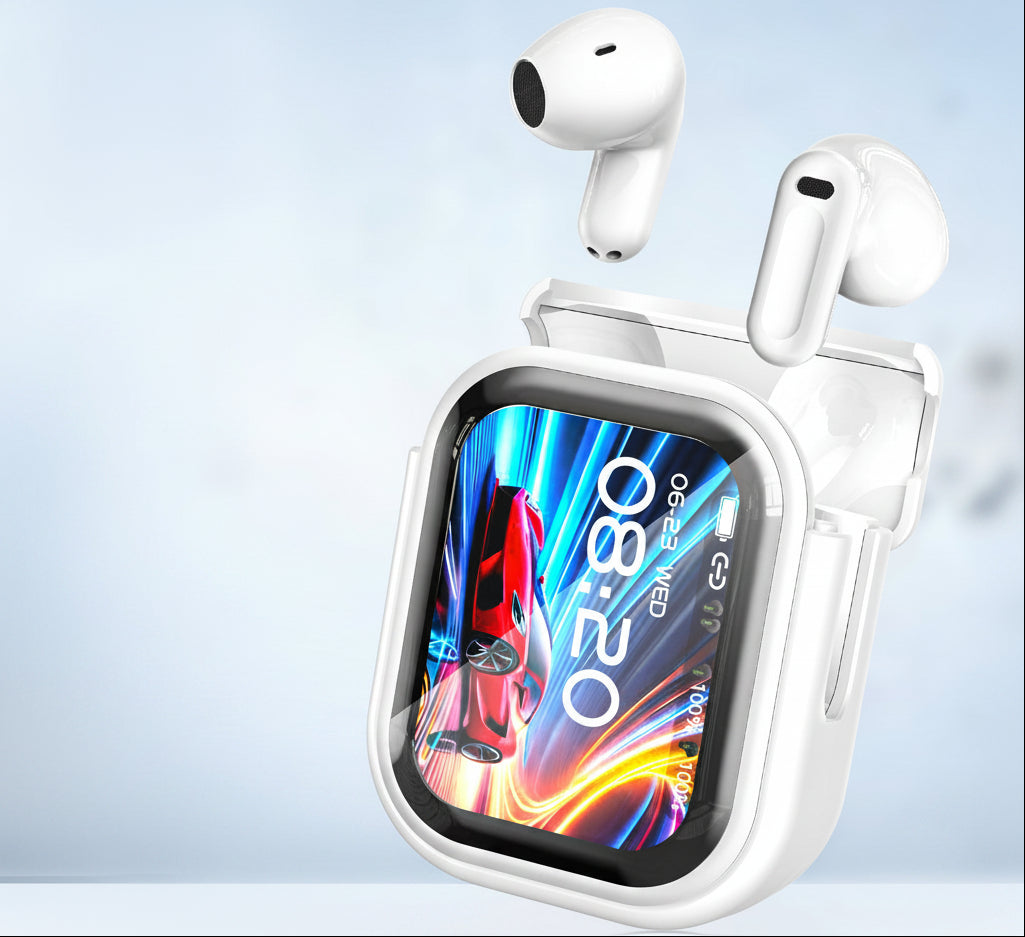 AI Translator Earbuds – 6-in-1 Bluetooth Translation Headphones with LCD Touch Control, iOS Android Support and Long Battery Life for Travel