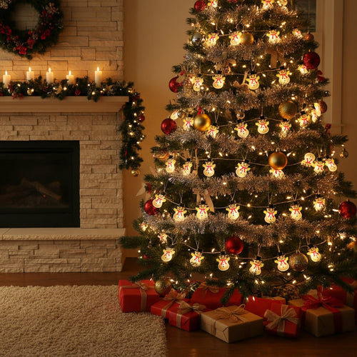 Santa Snowman LED String Lights – Christmas Tree Fairy Lights for Holiday Home Decor, New Year Parties and Festive Displays