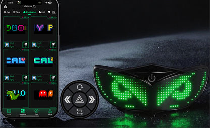 Universal Smart LED Helmet Display – Customizable Light Screen for Bicycle, Motorcycle, Scooter, Skateboard Helmets and Backpacks, Perfect for Night Visibility and Style