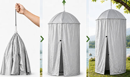 Pop-Up Privacy Shower Tent – Portable Outdoor Camping Toilet and Changing Shelter with Hanging Design, Quick Setup and Convenient Carry Bag