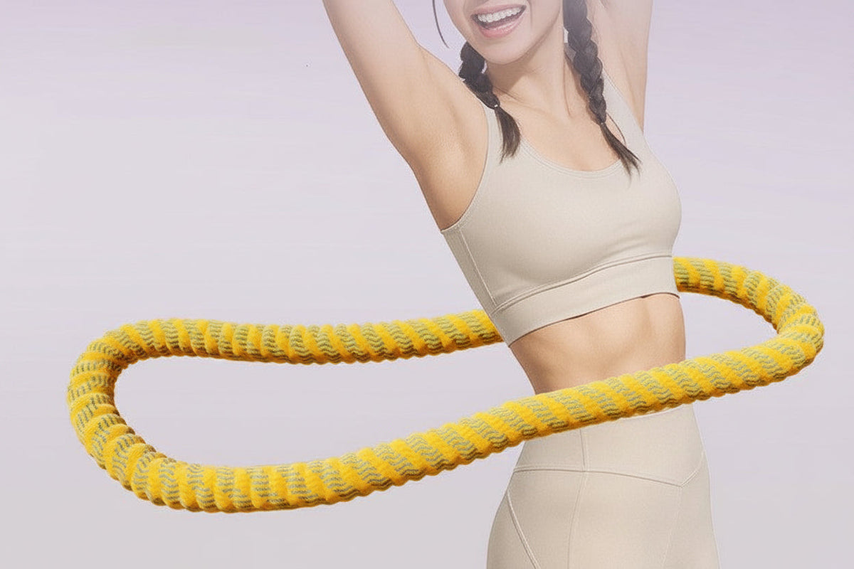 Soft Weighted Hula Hoop – Adjustable Waist Training Fitness Hoop for Belly Fat Workout and Home Exercise