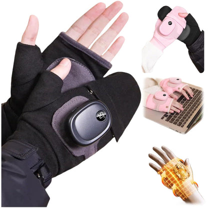 Rechargeable Heated Motorcycle Gloves – Waterproof Winter Riding Gloves with Three Heat Levels, Anti Slip Grip and Washable Design