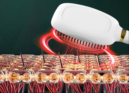 Electric Scalp Massaging Brush – Laser Hair-Care Comb and Massage Tool for Scalp Stimulation, Relaxation and Convenient At-Home Grooming Routines