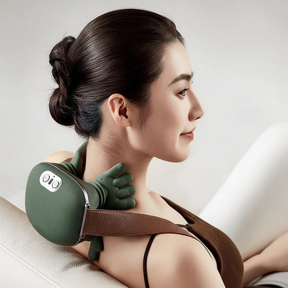 Wireless Neck Massager – 4D Real Hand Kneading Massage Device for Neck, Back Pain Relief and Muscle Relaxation