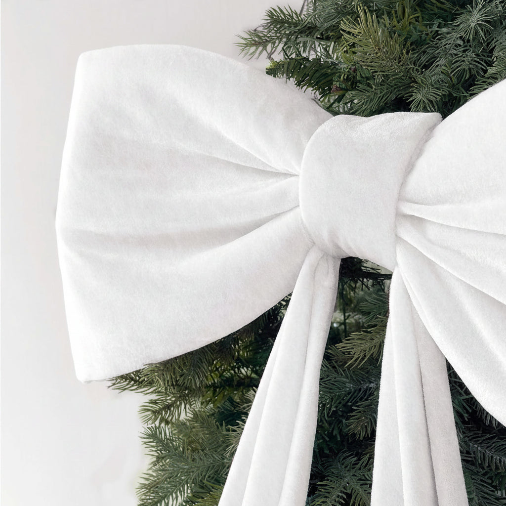 Large Christmas Bow Decoration – Oversized Holiday Ribbon Ornament for Trees, Wreaths, Doors and Party Displays
