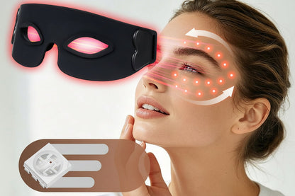LED Eye Mask – 7-Color Flexible Silicone Photon Beauty Mask for Relaxation, Eye-Care Routines and Smoother-Looking Under-Eye Skin at Home