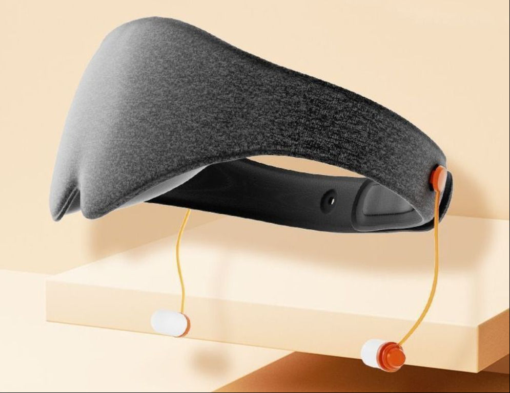 Blackout Sleep Mask – 3D Soft Shading Eye Cover with Noise-Reducing Ear Plugs for Travel, Naps, Meditation and Comfortable Rest Anywhere