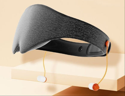 Blackout Sleep Mask – 3D Soft Shading Eye Cover with Noise-Reducing Ear Plugs for Travel, Naps, Meditation and Comfortable Rest Anywhere