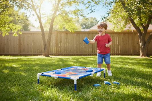 Portable Bean Bag Toss Game - Fun Sandbag Throwing Activity Set for Kids, Families, Parties and Outdoor Gatherings