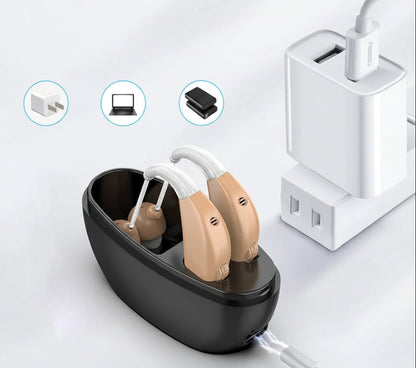 Rechargeable Hearing Aids for Seniors – Portable Wireless Magnetic Charging Sound Amplifiers with Comfortable Design for Everyday Hearing Support
