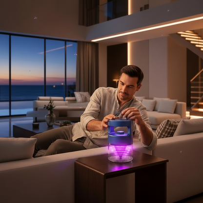 Portable Ion Purification Mosquito Killer Lamp – Quiet Plug-In Electric Fly Trap with Charging Function for Indoor Pest Control