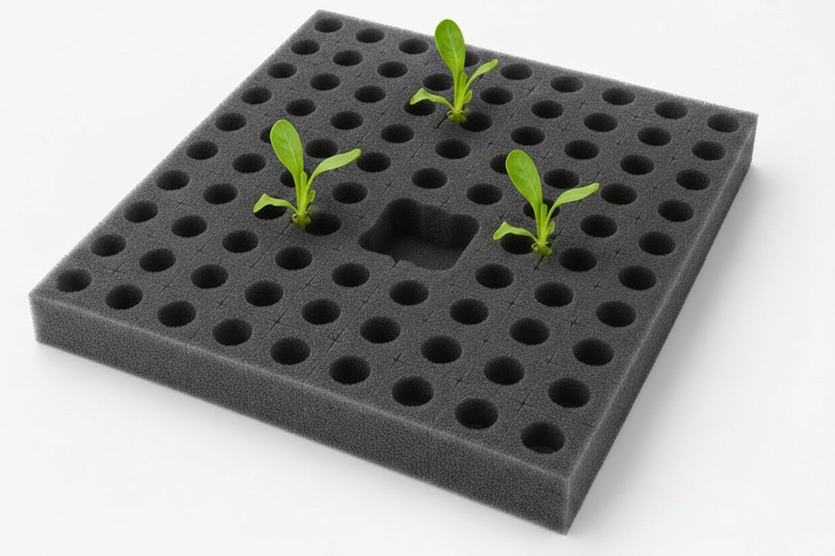 Hydroponic Grow Sponge Set – 100-PieceSoilless Seedling Plugs for Nursery Trays, Vegetable Propagation, Indoor Gardens and Reliable Seed Starting