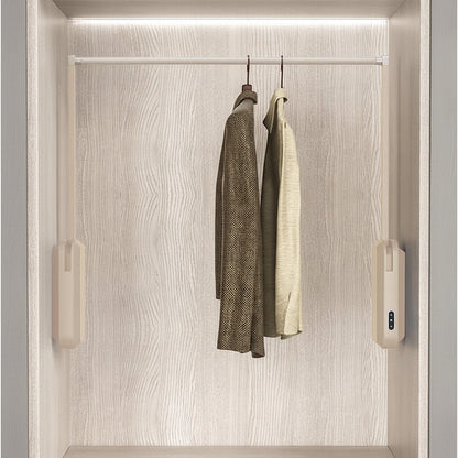 Electric Wardrobe Lift Hanger – LED Touch Sensor Closet Rail with Remote Control for Easy High Cabinet Clothing Access