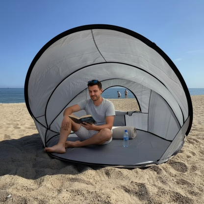 Automatic Beach Tent – Windproof Seaside Sun Shelter with Quick-Open Design, Sunroof and UV Protection for Family Beach Trips and Outdoor Play