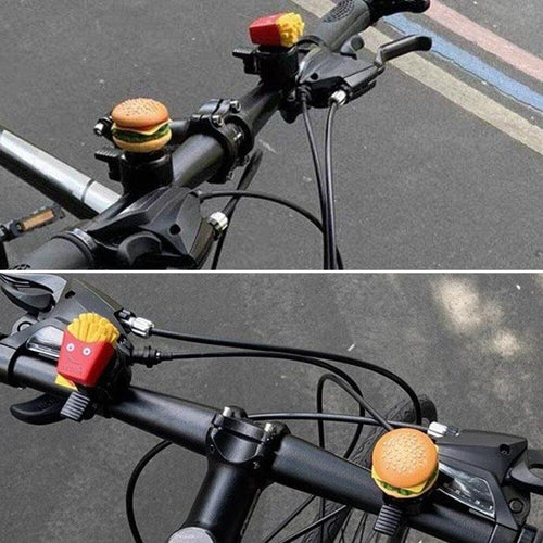 Cartoon Bicycle Bell – Loud Kids Bike Bell with Fun Hamburger Design for Scooters and Children's Bicycles