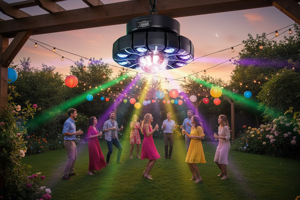 RGBW Moving Head Stage Light – 150W 8-Armed Magic Ball DJ Lighting with DMX512 Control for Weddings, Parties, KTV and Home Theater