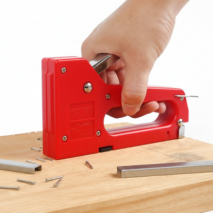 Heavy-Duty Staple Gun Kit – Fits 4-8mm Staples for DIY Furniture Upholstery, Woodworking, Crafting and Professional Repair Projects with Easy Operation