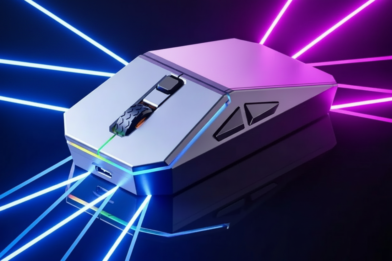 RGB Wireless Gaming Mouse – Three-Mode Bluetooth Mouse with 12800 DPI Precision Tracking, Colorful Lighting and Ergonomic Performance Design