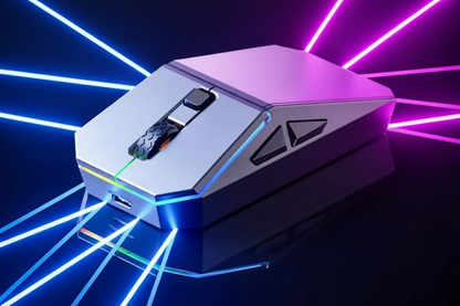RGB Wireless Gaming Mouse – Three-Mode Bluetooth Mouse with 12800 DPI Precision Tracking, Colorful Lighting and Ergonomic Performance Design