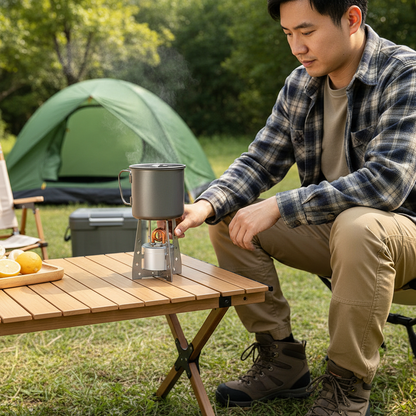 Ultralight Alcohol Burner Stove – Compact Survival Camping Cooker for Easy Carrying, Outdoor Tea Brewing, Backpacking, Picnics and Emergency Meal Prep