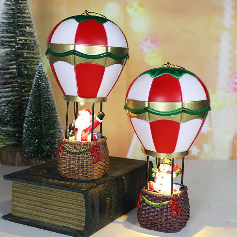 Christmas LED Resin Ornament-Glowing Santa Snowman Night Light Decoration for Holiday Displays and Festive Gifts