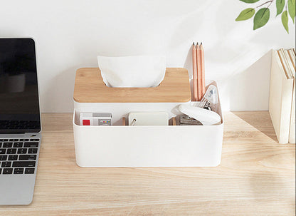Elegant Wooden Tissue Box Holder – Sturdy Paper Storage Organizer with Easy Refill Design for Home, Restaurant, Hotel and Car