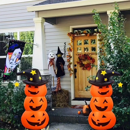 Halloween Inflatable Pumpkin Ghost Decoration - PVC Party Prop for Haunted House Displays and Seasonal Festivities