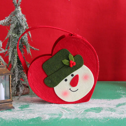 Christmas Gift Bags – Non Woven Santa, Snowman and Reindeer Candy Bags for Cookies, Treats and Holiday Presents