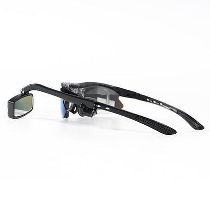 Bike Rearview Mirror for Glasses or Helmet – Mini Clip-On Cycling Mirror (Eyewear Not Included)