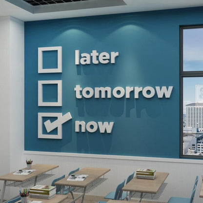 Acrylic Wall Sticker – 3D Modern Office and Classroom Background Decoration for Meeting Rooms with Stylish Contemporary Design