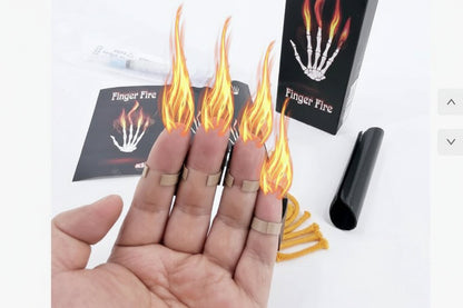 Finger Fire Magic Trick Set – Professional Flame Illusion Props for Stage Performances, Street Magic and Entertainment Shows