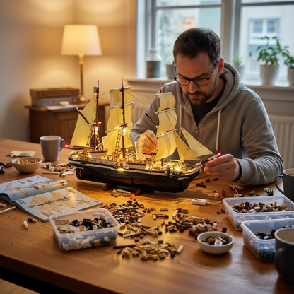 Endurance Explorer Ship Building Blocks - DIY Construction Model Toy for Creative Play and Display Collections