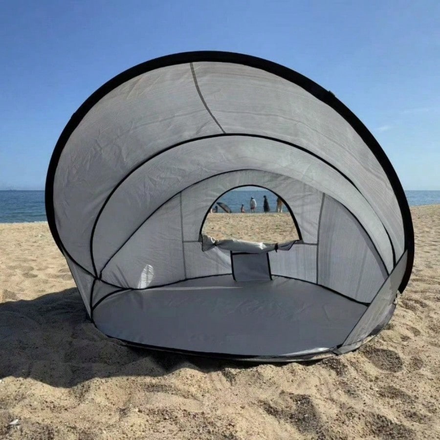 Automatic Beach Tent – Windproof Seaside Sun Shelter with Quick-Open Design, Sunroof and UV Protection for Family Beach Trips and Outdoor Play