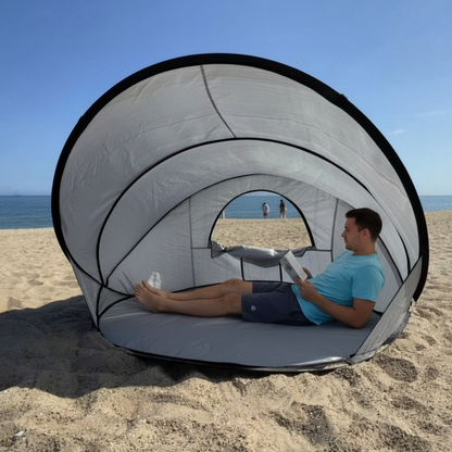 Automatic Beach Tent – Windproof Seaside Sun Shelter with Quick-Open Design, Sunroof and UV Protection for Family Beach Trips and Outdoor Play