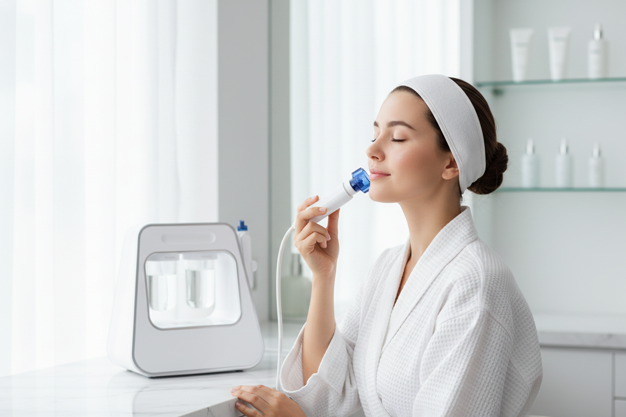 Hydra Dermabrasion Facial Machine – Two-Handle Deep-Cleansing Micro Bubble and Water Oxygen Device for Professional Spa-Style Aqua Peel Skin Care