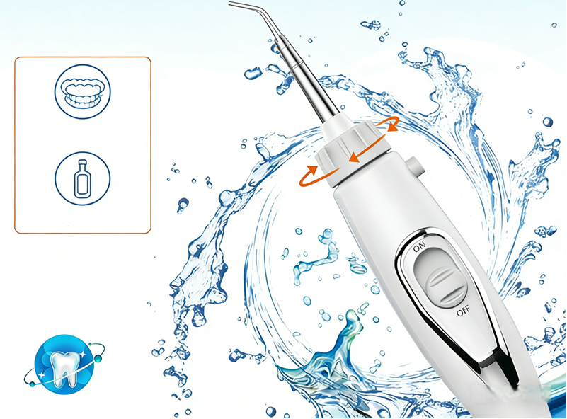 High-End Electric Water Flosser – 5 Nozzles, 10 Modes and 800ML Tank for Deep Oral Cleaning, Gum Care and Fresh Breath