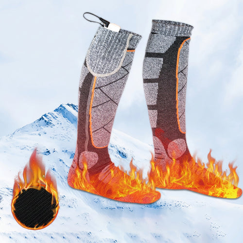 Electric Heated Winter Socks - Self Warming Thermal Socks for Skiing, Camping, Hiking and Cold Weather Protection