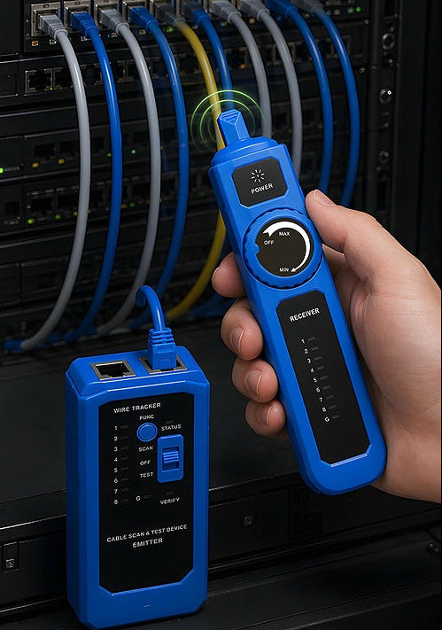 Anti-Burn Wire Tracker – RJ45 RJ11 Network Cable Tester and Line Locator for CAT5 CAT6 LAN and Telephone Repair Troubleshooting