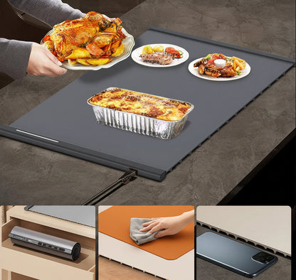 Foldable Electric Food Warmer Tray – Portable Heating Mat with Adjustable Temperature Settings for Fast Meal Warming at Home or Office