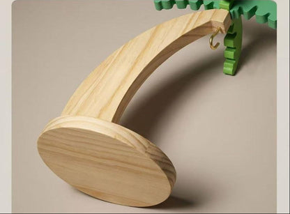 Wooden Banana Hanger Stand – Decorative Fruit Storage Rack with Hook for Fresh Kitchen Organization and Countertop Display