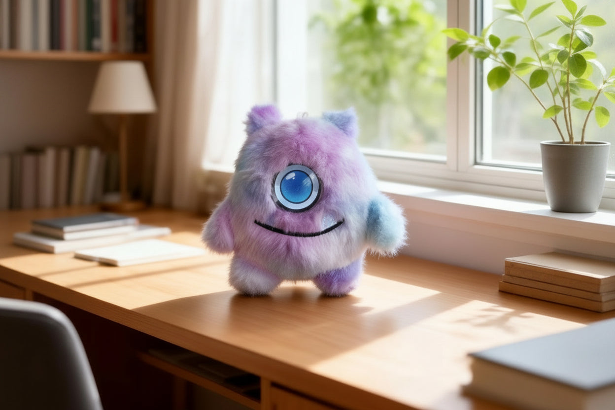 AI Smart Voice Companion Robot – Interactive Talking Pet Toy with LED Eyes for Emotional Engagement, Entertainment and Home Office Companionship
