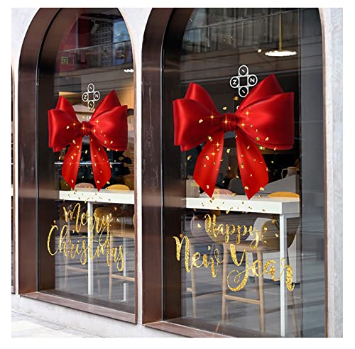 Christmas Window Cling Stickers – Snowflake Glass Decals for Storefronts, Doors and Holiday Home Decor